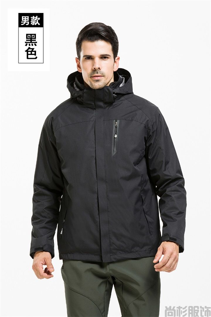 兩件套沖鋒衣男款黑色(圖5) 兩件套沖鋒衣男款黑色(圖5)