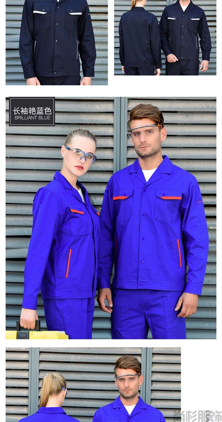 X001純棉短袖工作服夏季工作服(圖8)